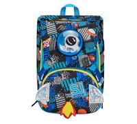 SJ GANG STYLE JAM GANG Zaino Scuola Estensibile, Blu, Go to Space, Zaino Doppio Scomparto Estensibile Tramite Zip Laterali, Tasca Porta Borraccia, Zaino Scuola Elementare, Zaino Bambino