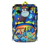 SJ GANG STYLE JAM GANG Zaino Scuola Estensibile, Blu, Sphere Full Boy, Zaino Doppio Scomparto Estensibile Tramite Zip Laterali, Tasca Porta Borraccia, Scuole Elementari e Medie, Bambino Ragazzo
