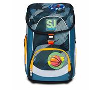 Zaino Scuola - SJ GANG UPDOWN BOX - GREEN SHADOWS - Zaino Multiscomparto con Scomparti Rimovibili, Maxi Capienza - Ergonomico, Sistema di Regolazione del Peso - Tessuto 100% Eco-Material