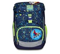 SJ Gang Zaino Scuola Updown Soft, Verde, Fluo Snow, Monoscomparto con Cinghia Vita Regolabile, Tasca Laterale con Zip, Tasca in Rete Porta Borraccia, Zaino Scuole Elementari, Medie, Bambino, Ragazzo