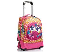 SJ Gang Trolley 3 Ruote, Sj Face Girl, Scuola, Bambina, Rosa