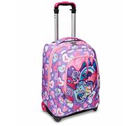 SJ Gang, Trolley Scuola Big SJ Gang Fantabulous, Rosa, 2 Zaini in 1 con