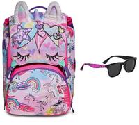 SJ Gang - Zaino Scuola Estensibile ANIMALI FANTASY - Con Orecchie - Unicorno - Zaino Scuola Elementare Bambina + Occhiali da Sole