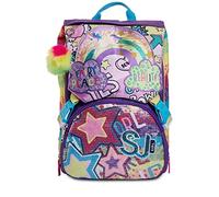 SJ Gang Zaino Scuola Estensibile, Multicolore, Multicolor Girl, Zaino Doppio Scomparto Con Pattine Sfogliabili e Paillettes Reversibili, Scuola Elementare e Tempo libero, Bambina