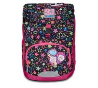 SJ Gang Zaino Scuola Soft Plus, Rosa, Colorful Panda, Monoscomparto con Cinghia Vita Regolabile, Tasca Laterale con Zip, Tasca in Rete Porta Borraccia, Zaino Scuole Elementari, Medie, Bambina, Ragazza