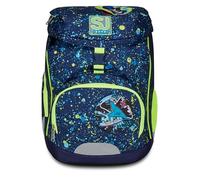 SJ Gang Zaino Scuola Soft Plus, Verde, Fluo Snow, Monoscomparto con Cinghia Vita Regolabile, Tasca Laterale con Zip, Tasca in Rete Porta Borraccia, Zaino Scuole Elementari e Medie, Bambino, Ragazzo