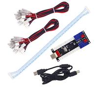 SJ@JX 2 Player Arcade USB Encoder Board Zero Delay Game Controller DIY Kit 20x Button Cable 2X Joystick Cable for Retro Pie PC MAME Raspberry Pi