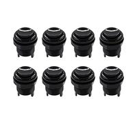 SJ@JX 8 X Arcade 28 mm Push Button Keyboard MX Microswitch Screw in Type Button for Arcade Game MAME Jamma Joystick Raspberry Pi Machine UA, nero