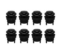 SJ@JX 8X Arcade 28mm Pulsante Tastiera MX Microswitch Vite in Tipo Pulsante per Arcade Game MAME Jamma Joystick Raspberry Pi Machine SSA Nero