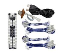 SJ@JX Arcade Game 2 Player USB Encoder Board Macro Command Zero Delay Gamepad Button Joystick Controller for Nintendo Switch PC PS3 Raspberry Pi Windows