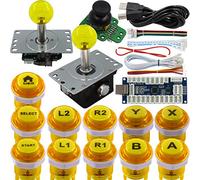 SJ@JX Arcade Game Controller 3D Gamepad Analog Stick Sensor Fly Joystick Microswitch MX LED Button USB Encoder Light Cable for PC MAME PS3 Android Raspberry Pi