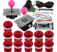 SJ@JX Arcade Game Controller 3D Gamepad Analog Stick Sensor Fly Joystick Microswitch MX LED Button USB Encoder Light Cable for PC MAME PS3 Android Raspberry Pi