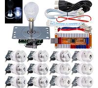 SJ@JX Arcade Game LED Controller Lamp USB Encoder Gamepad Microswitch Light Button 8way LED Joystick for Nintendo Switch PC PS3 Retropie Raspberry Pi MAME