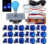 SJ@JX Arcade Game LED Controller Lamp USB Encoder Gamepad Microswitch Light Button 8way LED Joystick for Nintendo Switch PC PS3 Retropie Raspberry Pi MAME