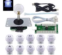 SJ@JX Arcade Game LED DIY Kit Mechanical Keyboard Switch LED Button PC MAME Retropie Arcade Joystick Controller Zero Delay USB Encoder