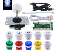 SJ@JX Arcade Game LED DIY Kit Mechanical Keyboard Switch LED Button PC MAME Retropie Arcade Joystick Controller Zero Delay USB Encoder (Mix)