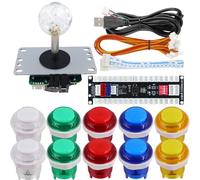SJ@JX Controller arcade a tutti i pulsanti con pulsante microinterruttore Raspberry Pi RP2040 Encoder RP2040, joystick per giochi di lotta a latenza ultra bassa per PC e Nintendo Switch