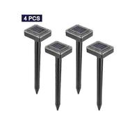 -SJ-Light Grey China 4Pcs Solar Mole Repeller Ultrasonic Sonic Vole Mouse Snake Repeller Outdoor Yard Pest Repellent Control Garden Supplies
