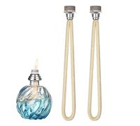 SJACXANM 2 Pezzi Stoppini per Lampada, Stoppini Ricambio per Lampade Catalitiche, Compatibili con Tutte Le Lampade Catalitiche e Diffusori Aromaterapia, Dimensione 18mm per Casa e Ufficio (Argento)