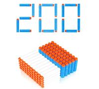 SJACXANM Munition Nerf, 200pc Balles Nerf, Mousse Bleu Clair & Blanc, Flechette Nerf pour Blasters, 7.2cm Munition Nerf pour Nerf N-Strike Elite Series Blasters Kid Toy Gun