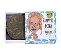 Sjampoe Acqua - Shampoo Solido Bio - Sapone Detergente Capelli Ricci, Lisci, Mossi, Purificante - Prodotto Naturale con Burri, Argille ed Erbe ayurvediche - 55 Grammi