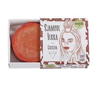 Sjampoe Terra - Shampoo Solido Bio - Sapone Detergente Capelli Ricci, Lisci, Mossi, Stimolante e Rinforzante - Prodotto Naturale con Burri, Argille ed Erbe ayurvediche - 55 Grammi