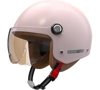 SJAPEX Casco da Moto Jet, Casco da Moto Omologato ECE, Casco da Moto con Visiera Parasole, Stile retrò Vintage, Casco da Moto per Bambini, Ragazzi 4,Short Lens