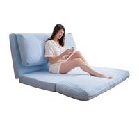 SJAPEX Divano Letto Pieghevole, Imbottitura in Schiuma, Extra Spesso, 4 Pieghe, Materasso per Adulti, Include Fodera Rimovibile E Lavabile in Lavatrice per Soggiorno Textured Fabric,2