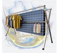 SJAPEX Stendibiancheria da Balcone per Lenzuola, Stendibiancheria da Esterno, Appendino Salvaspazio, Stendibiancheria in Acciaio Inossidabile, Estensibile 150cm/60 in