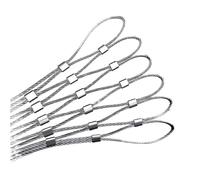 SJASD 304 Rete a Corda in Acciaio Inox, Maglia Foro10cm, Resistente Diametro del Filo 3mm Flessibile Protezione X-Typ di Sicurezza Rete Metallica,10cm/2mm,2x5m