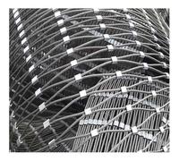 SJASD 304 Rete in Corda di Acciaio Inossidabile,Diametro Filo 2mm Rotolo di Rete,Multifunzionale,Protezione di Sicurezza,Recinzione per Animali,Non Elettrificato,2x20m/6.56x65.61ft