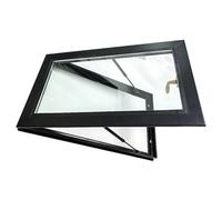 SJASD Copertura per Lucernario, Telaio in Lega di Alluminio E Asta Idraulica, Finestra per Lucernario con Doppio Strato di Vetro Temperato per Tetto, Soffitta, Seminterrato,22.8 * 30.7in/58 * 78cm