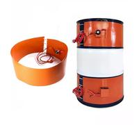 SJASD Cuscinetto Riscaldante per Fusti in Metallo,Cintura Riscaldante per Fusti di Petrolio,Riscaldatore in Gomma Siliconica con Termostato Rotante Regolabile,20L 200X 860mm