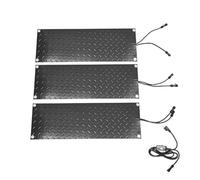 SJASD Tappeti Riscaldati per Scioglimento Neve da Esterno,Tappetino Riscaldato Antiscivolo con Cavo di Alimentazione,Sciogli Neve E Ghiaccio da 7,6 Cm/H per Marciapiedi,10" x 30" 3PCS