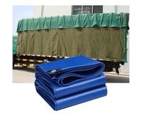 SJASD Telo Impermeabile Multiuso in PVC,Telone Impermeabile con Anelli di Metallo,Teloni Impermeabili,Telo Impermeabile per Esterno per Barca Legno,Auto,Piscina,Blu,4x5m