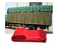 SJASD Telo Impermeabile Multiuso in PVC,Telone Impermeabile con Anelli di Metallo,Teloni Impermeabili,Telo Impermeabile per Esterno per Barca Legno,Auto,Piscina,Rosso,4x5m