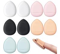 SJBAUTYO 10 Pezzi Mini Spugne Polvere Dito Puff Triangolo Morbido Trucco Polvere Puff per Mineral Powder Cosmetic Loose Powder Wet Dry Foundation Strumento di Bellezza