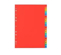 SJBAUTYO 20 Divisori per Raccoglitori ad Anelli A4, Separatori Raccoglitore ad Anelli A4,Divisori in Plastica per Raccoglitori con lettere dalla per Ufficio Scuola Casa