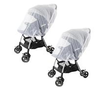SJBAUTYO 2pcs Zanzariera per Passeggino, Zanzariera Passeggino Universale, Zanzariera per Carrozzina, Zanzariera Navicella Universale,Tessuto a Rete Fina,per Proteggendolo Il Bambino da Insetti