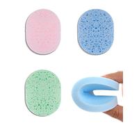SJBAUTYO 3 Pezzi Spugnette Pulizia Viso, Cosmetico Spugna in Cellulosa, Struccante Detergente Spugne Pads Riutilizzabile, Lavaggio per Esfoliazione Pulizia Profonda, Non Irritanti
