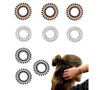 SJBAUTYO 9pcs Elastici per Capelli, elastici per capelli a spirale per donne e ragazze elastici per capelli in plastica serie multicolore a spirale(colore3)
