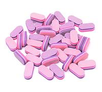 SJBAUTYO Mini Lime per unghie,50 PCS Buffer per Unghie,Buffer Blocco per Unghie in Gel Acrilico Naturale, 100/180 Buffer Unghie Professionale per Levigatura per Smalto a Doppia Faccia (Rosa/Viola)