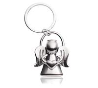 SJBAUTYO Portachiavi Angelo Custode, Portachiavi per Auto Angelo Custode, Portachiavi Angelo Custode in Argento, per L'anniversario del Regalo del Portachiavi Della Coppia Della (Argento)