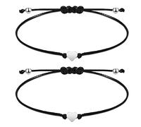 SJBAUTYO Set da 2 braccialetti intrecciati in corda da avvolgere, ideali per amicizia tra ragazze e donne adolescenti. Regolabili per mano, perfetti come cavigliere da spiaggia dallo stile boho.
