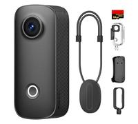 SJCAM C100Pro Mini Action Cam 4K Bodycam, 64GB, 32g, 148 Min, 120° per POV | Vlog Camera e Thumb Camera WiFi, grandangolo 120°, custodia 30 m per sport, viaggio, bici e riprese POV