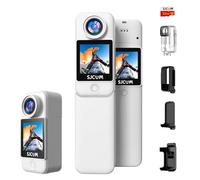 SJCAM C300 Action Cam 4K30fps, Schermo Touchscreen Duale 1,33'', Camera Sportiva, Camera da Casco 20MP, Fotocamera Subacquea 6-axis EIS, Impermeabile fino a 30m con Batteria Dual 2800+1000mAh