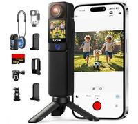 SJCAM C300 Vlog Camera(64GB), Action Cam 4K 6-Assi, 7H, 154°, 30M, Nero | Doppio schermo touch, grandangolo 154°, microfono integrato, impermeabile 30M, nero, 7 ore di autonomia per vlog e viaggi