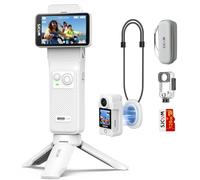 SJCAM C400 128GB Vlog camera, 2-in-1, Bianco, Autonomia di 7 Ore, Vlogging camera 4K sportiva con touchscreen Ruotabile 2.29", impermeabile 30 m, Stabilizzazione a 6 Assi, con set di accessori