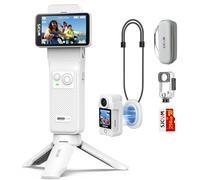 SJCAM C400 256GB Vlog camera, 2-in-1, Bianco, Autonomia di 7 Ore, Vlogging camera 4K sportiva con touchscreen Ruotabile 2.29", impermeabile 30 m, Stabilizzazione a 6 Assi, con set di accessori