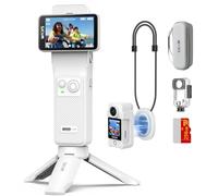 SJCAM C400 256GB Vlogging Camera, 4K Pocket Video Cam, 7H Potere, 6-Axis Stabilizer Action Camera , 2.29 '' Touch Screen, 30M Waterproof Body Cam, Live Streaming, Bianco